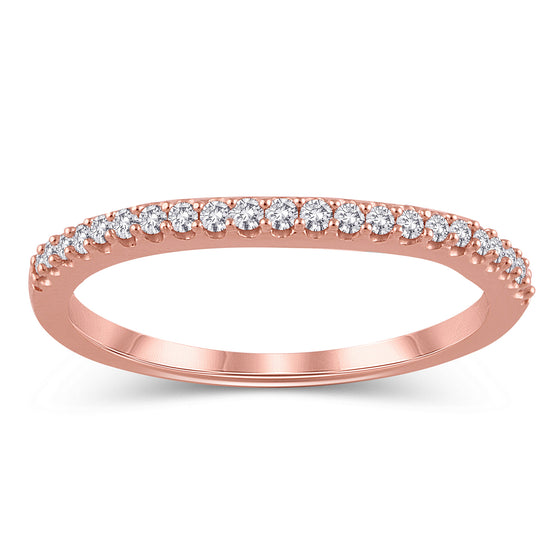 1/3 Cttw Diamond Double Band Ring in 14K Rose Gold