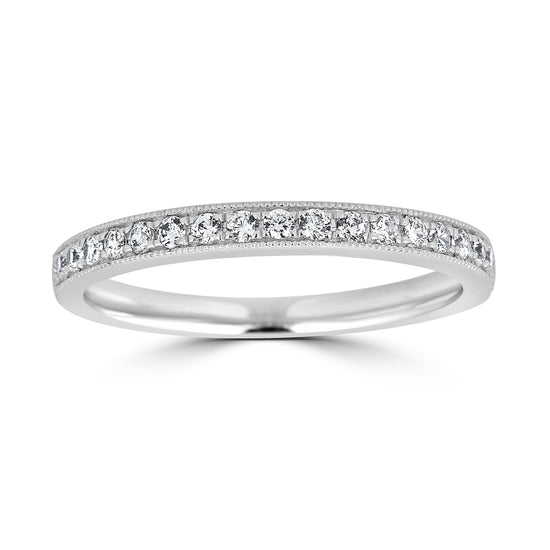3/4CT TW Wedding Band for her Set in 14k White Gold