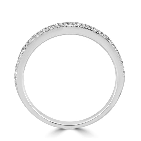 3/4CT TW Wedding Band for her Set in 14k White Gold