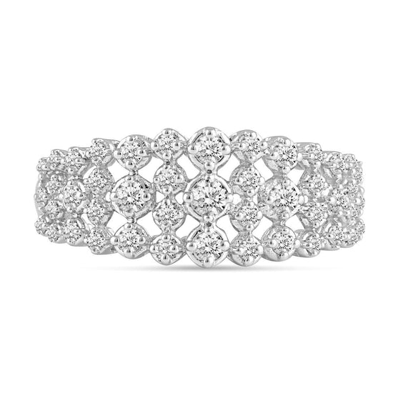 1/2CT TW Diamond Anniversary Ring in Sterling Silver - Fifth and Fine