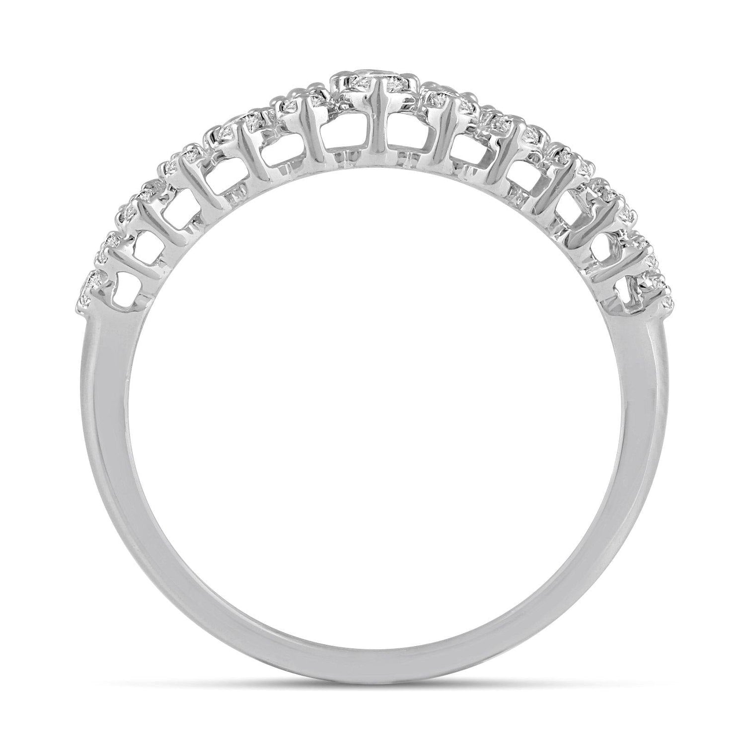 1/2CT TW Diamond Anniversary Ring in Sterling Silver - Fifth and Fine