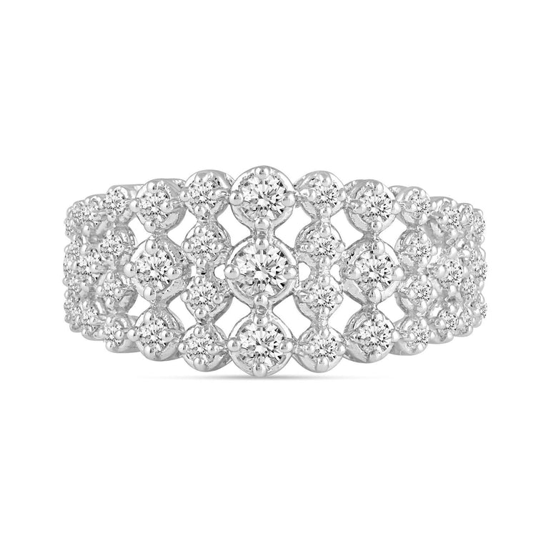 1.0CT TW Diamond Anniversary Ring in Sterling Silver - Fifth and Fine