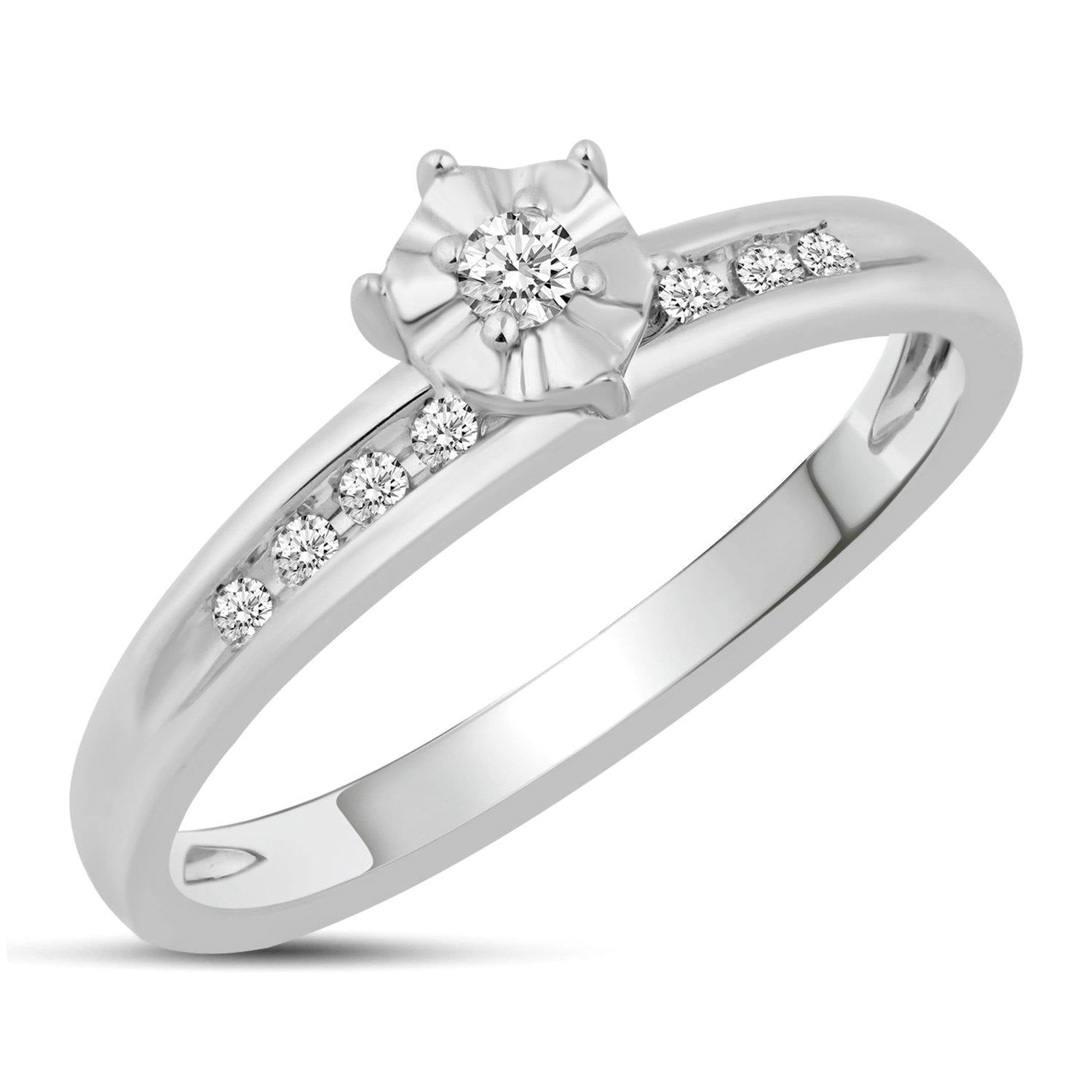 1/3CT TW Diamond Trio Bridal Set in 10KT White Gold - Fifth and Fine