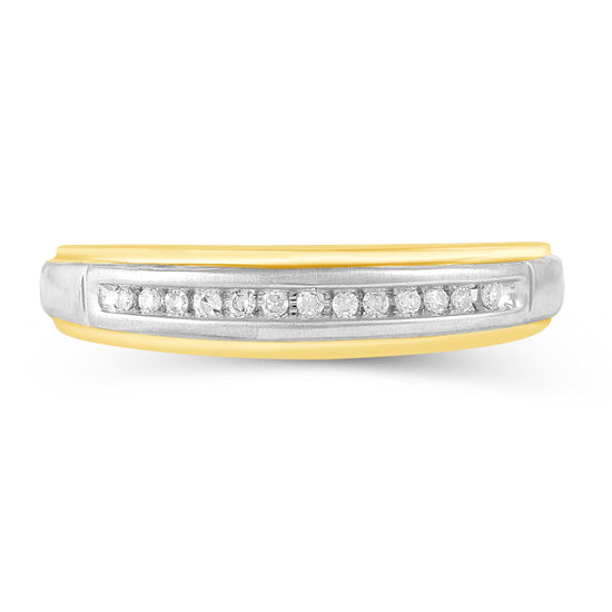 1/12CT TW  Diamond Wedding Band set in 10KT Yellow Gold - Fifth and Fine