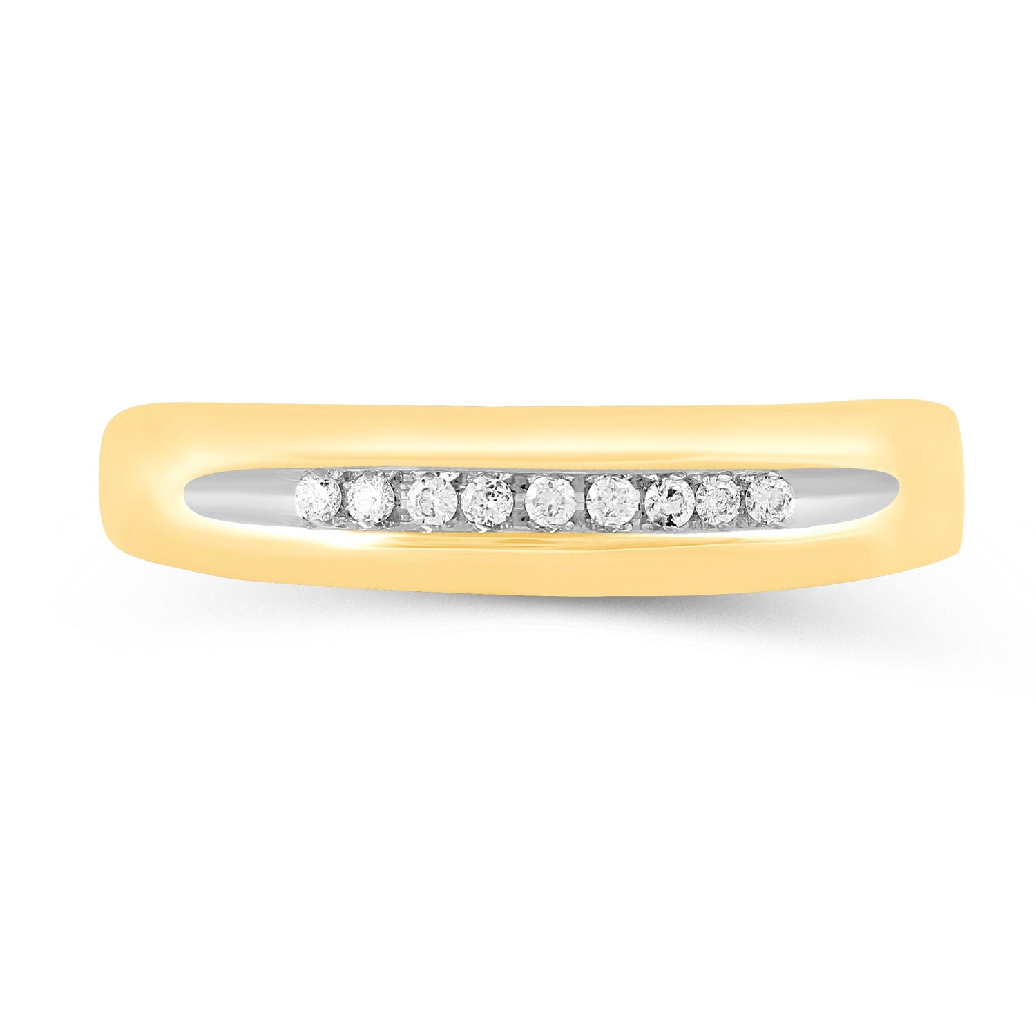 1/20CT TW Diamond Wedding Band set in 10KT Yellow gold - Fifth and Fine