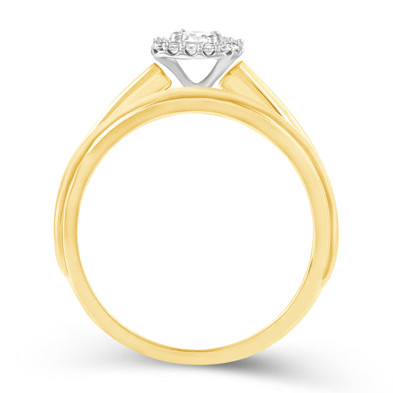 1/3CT TW Diamond Bridal Set in 10KT Yellow & White Gold