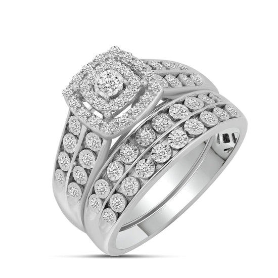 1/2CT TW Diamond Trio Bridal Set in 10KT White Gold - Fifth and Fine