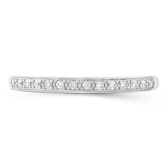 1/15CT TW Diamond Wedding Band Set in 10KT White Gold - Fifth and Fine