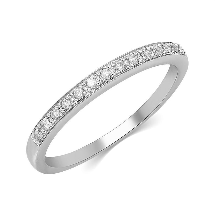 1/15CT TW Diamond Wedding Band Set in 10KT White Gold - Fifth and Fine