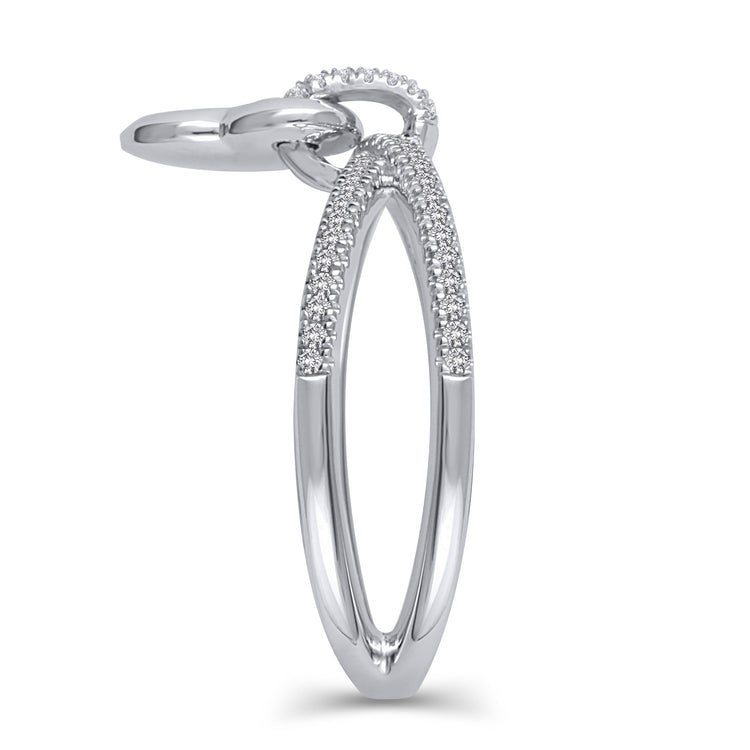 3/8 Cttw Diamond Heart Ring in 14K White Gold
