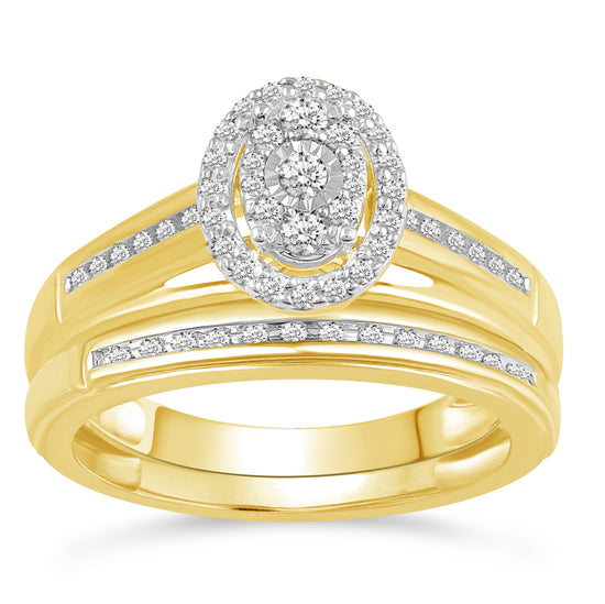 1/3CT TW Diamond Bridal Set in 10KT Yellow & White Gold