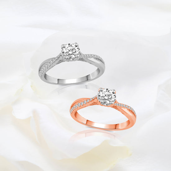 5/8 Cttw  (I1-I2 Clarity) Diamond Infinity Engagement Wedding Bridal Ring in 14K Gold