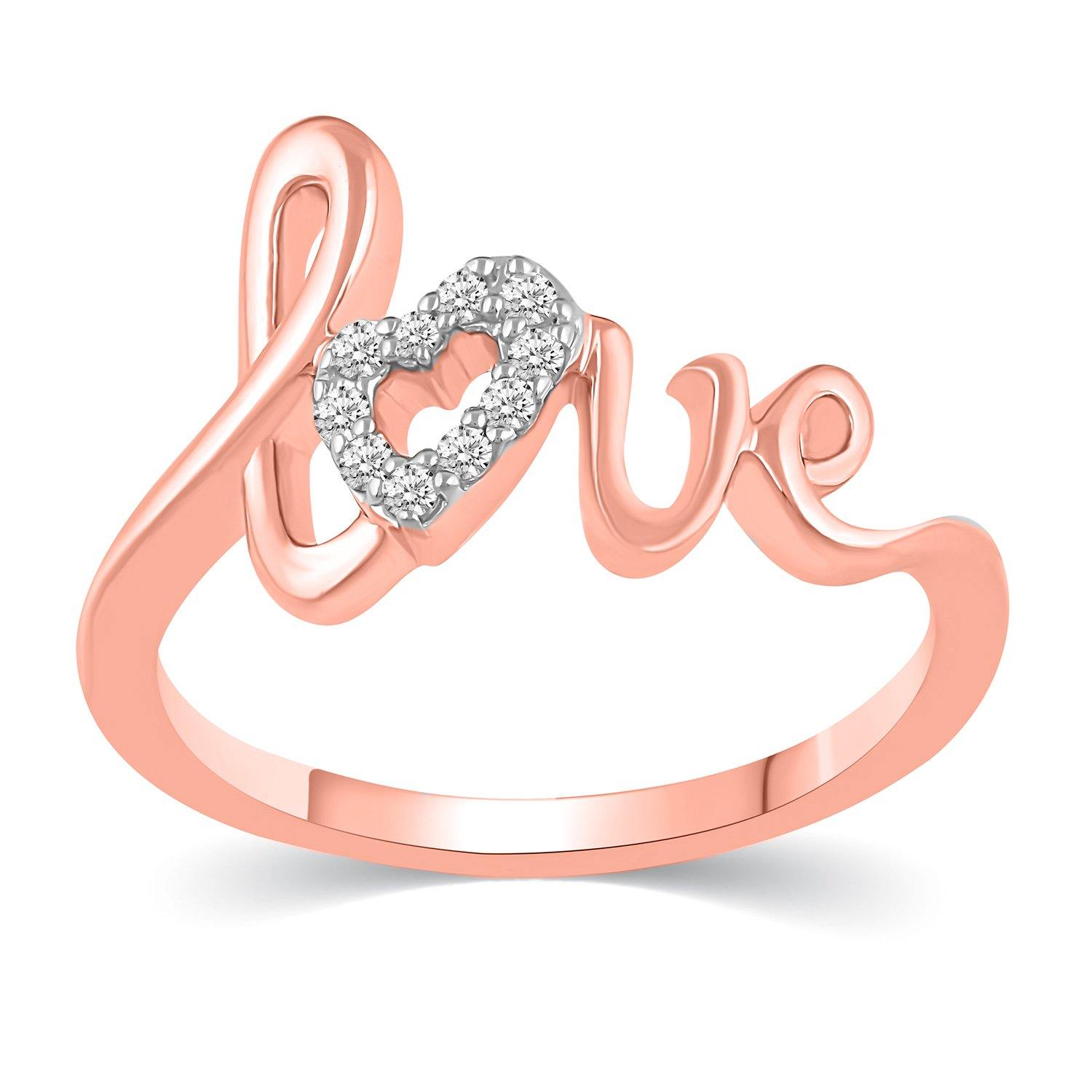 1/10 CTW Diamond Love Ring in Sterling Silver – Fifth and Fine
