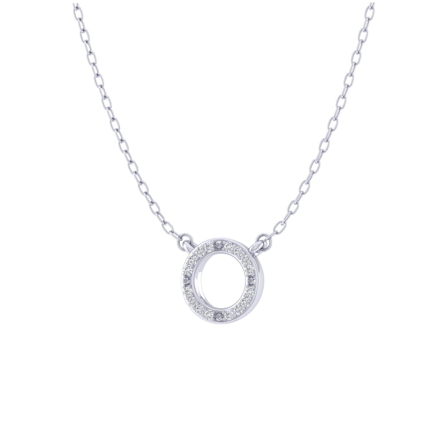 Sol Diamond Circle Pendant Necklace – Valerie Madison